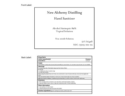57 L Label (Na 15 Gal Hand Sanitizer Label)